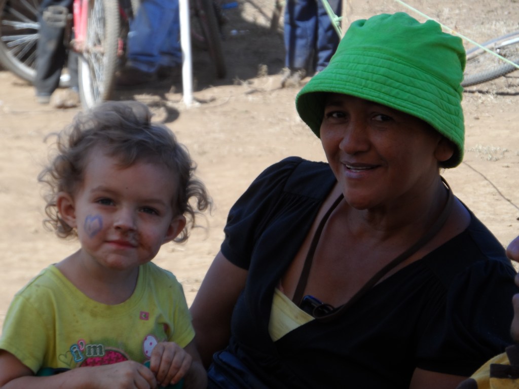 Paige always found someone's lap to sit in.