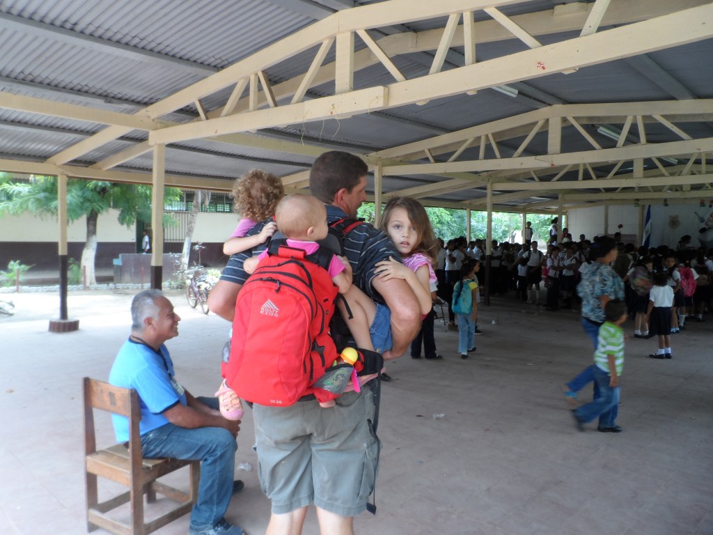 Phillip with all three girls.